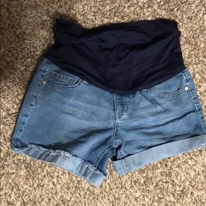 Pink Blush maternity shorts